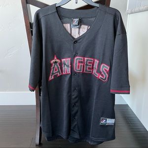 Mike Trout #27 Los Angelos Angels Majestic Black Jersey